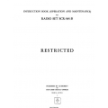 Radio Set SCR-585-B Intruction Operation & Maintenance Manual